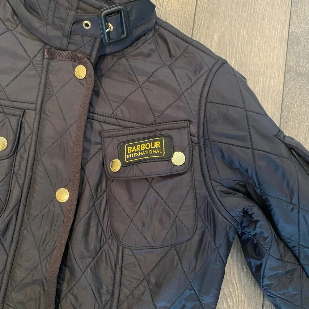 *Last Chance* NWOT Barbour Women's Quilted Black Utility Jacket Sz 2 - Picture 9 of 14